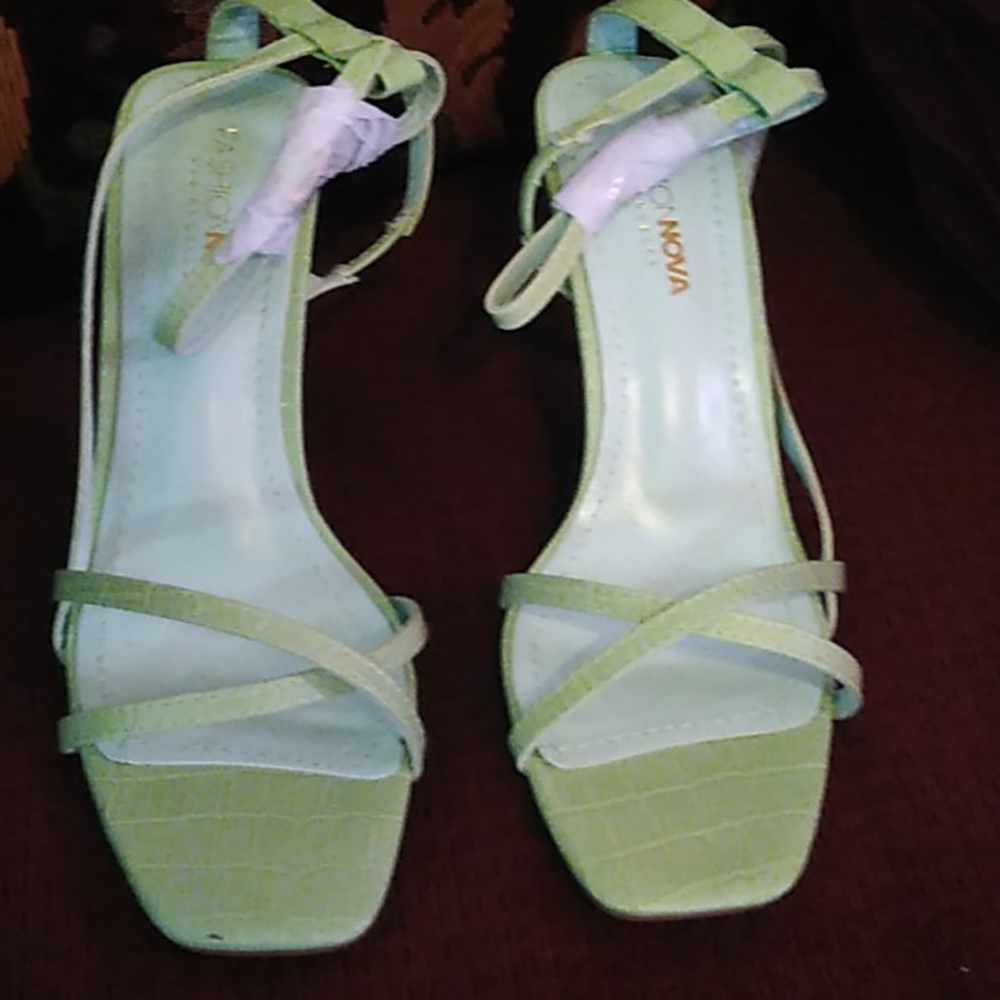 Faux leather sandals